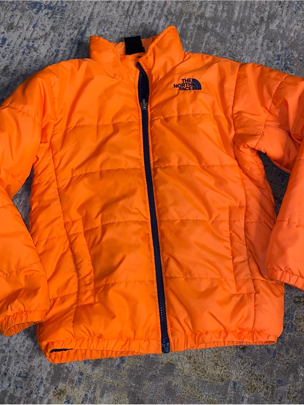 The North Face Kids Orange Zip-Front Puffer Jacket